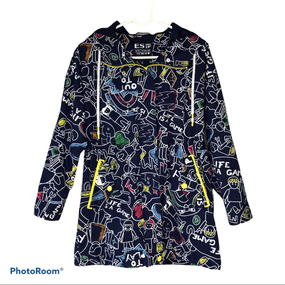 ES Style Life Is A Game Hooded Jacket Size EU 36